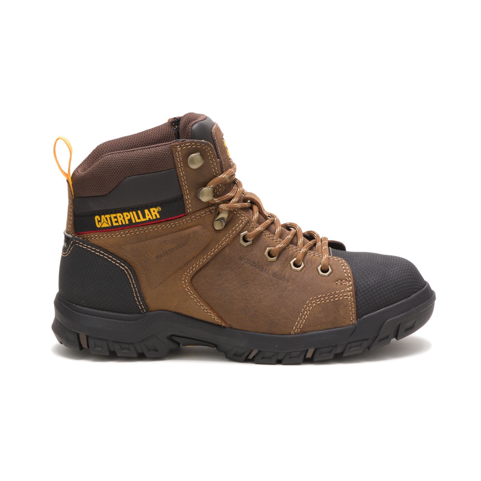 Caterpillar Wellspring Waterproof Metatarsal Guard Steel Toe Philippines - Womens Work Boots - Brown 81324OKNS